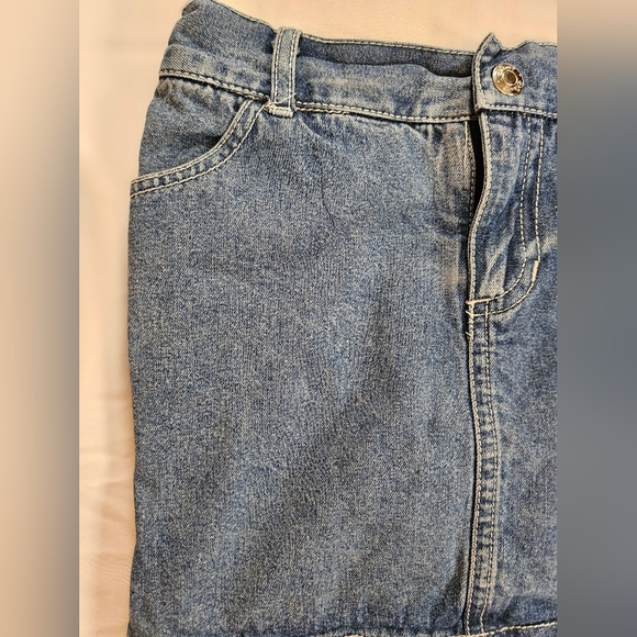 Disney Girls Blue Jean Skirt With Built In Shorts Princess Castle Design Size 6 - Picture 3 of 10